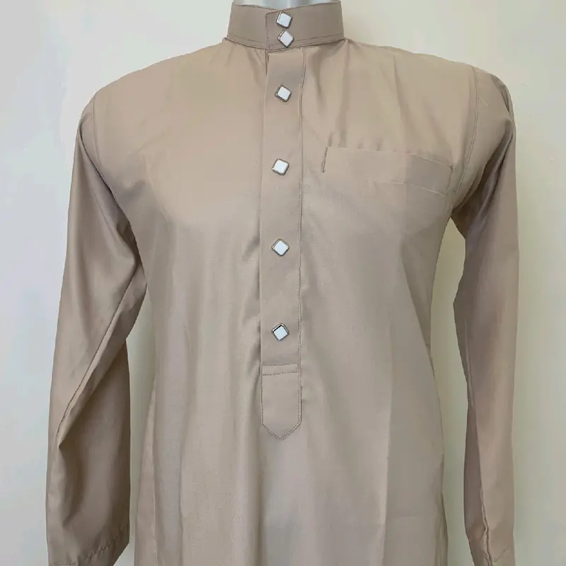 Gamis Saudi Slimfit Pria Dewasa Non Manset  Katun Toyobo lengan Panjang 6