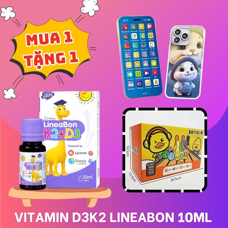   KOL   QUÀ TẶNG HẤP DẪN  Mua 1 Lọ LineaBon Vitamin D3 K2 10ml dạng GIỌT - Vitamin tăng chiều cao cho bé chính hãng 