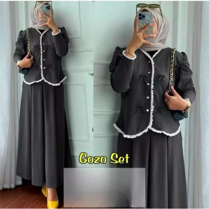 DAMAYANTI SET ROK PITA POLOS CRINKLE AIRFLOW LD 110 2