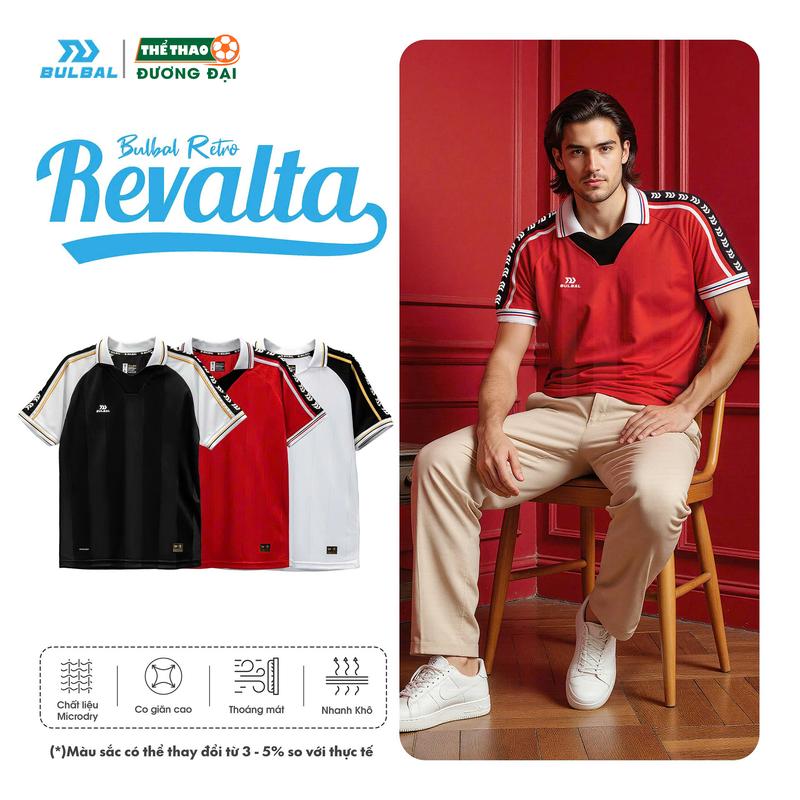  Áo Bóng Đá Retro Bulbal Revalta Vải Microdry Đứng Form Thoáng Mát Thể Thao Đương Đại 