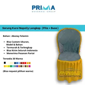 Sarung Cover Kursi Plastik Napolly + Busa + Pita 101 209 102