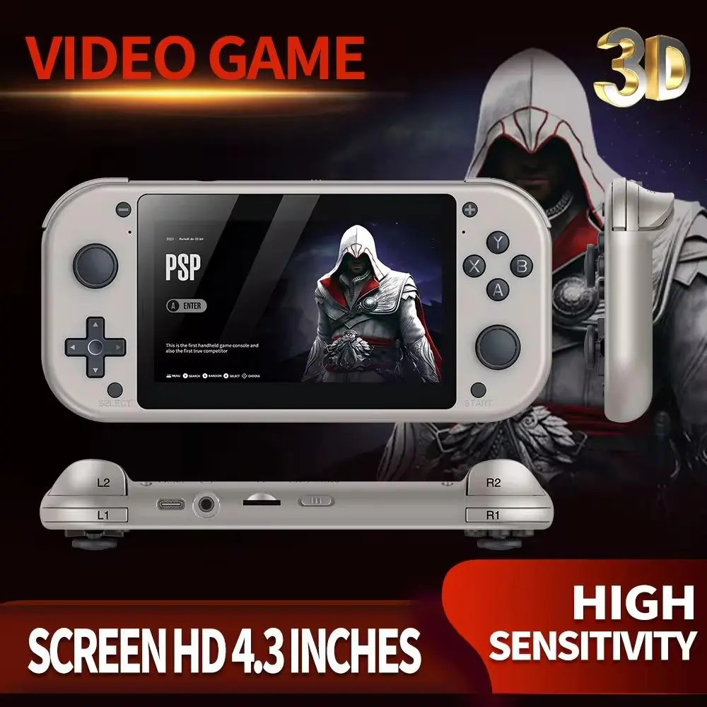 Game Console Handheld 4.3 Inch 20K Retro Games 64GB