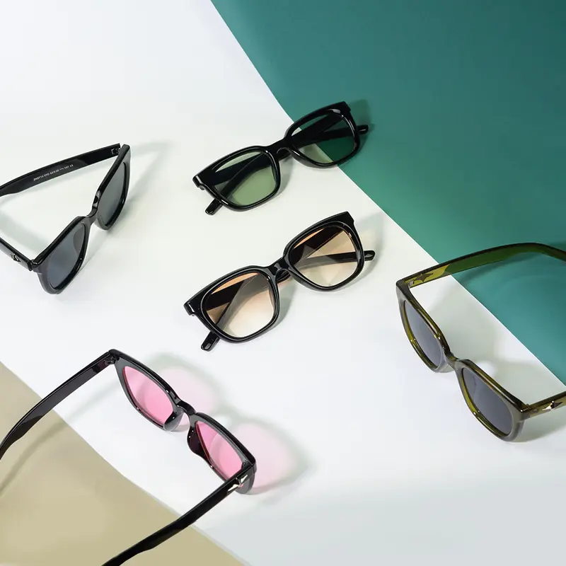 ASHER | Sunglasses Kacamata Gaya Hitam Anti UV Wanita Pria Retro Warna 2