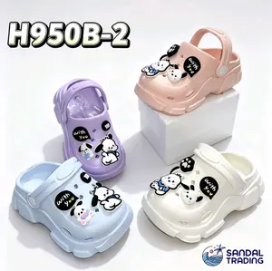 Sandal Anak Perempuan Korean Style Motif Karakter Snoopy Sendal Wedges Imut Anak Terbaru2026