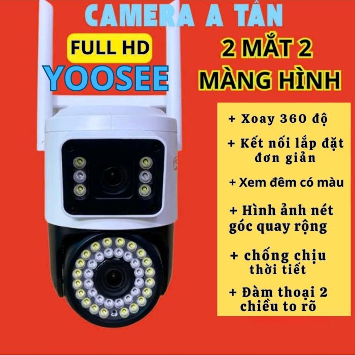 Camera Yoosee Wifi Ngoài Trời 2 Mắt TẶNG HỘP KT KHI MUA KÈM THẺ Xem cùng Lúc Góc Rộng Đàm Thoại Chống Nước Bảo Hành 12 Tháng mã Q46DS