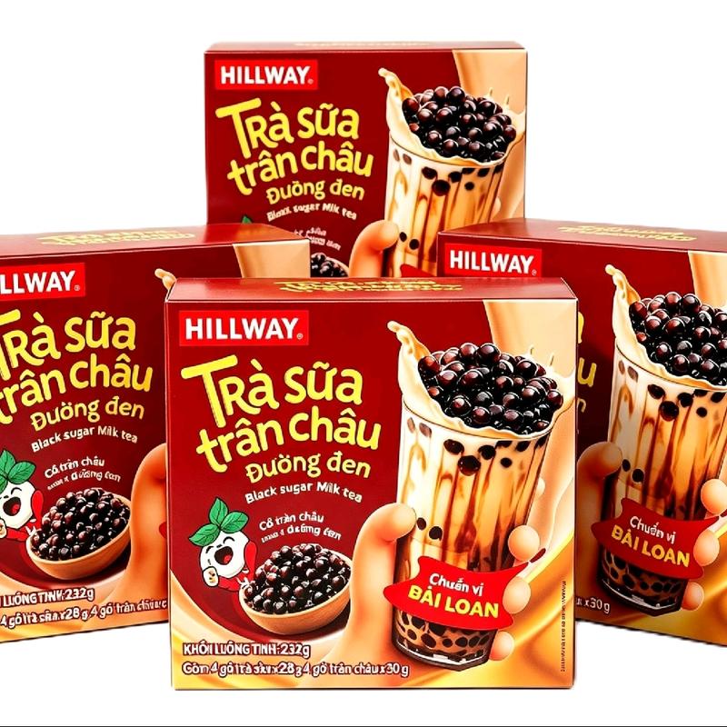 Hillway Combo 5 Hộp Trà Sữa Trân Châu Đường Đen 223g Chuẩn Vị Đài Loan