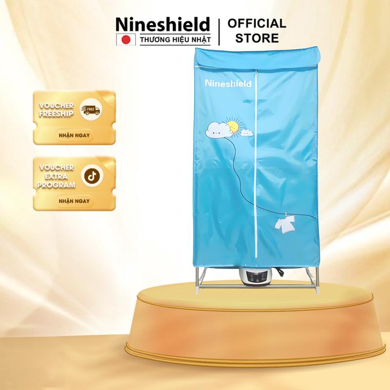  Tủ sấy máy sấy quần áo diệt khuẩn 4 in 1 công suất lớn gấp gọn đa năng bảo hành 12 tháng Nineshiled KB-006 