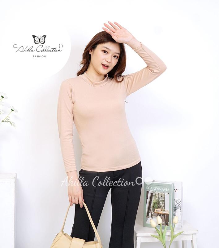 Manset lengan panjang / Kaos Manset wanita Kerah [PREMIUM] Berbahan adem serta lenbut Sangat nyaman saat digunakkan Polos Santai Lembut 4