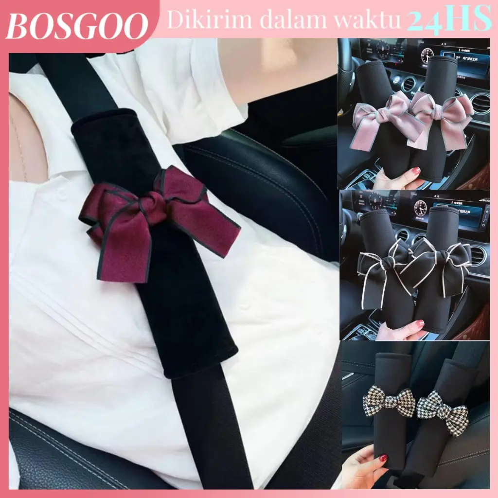 Pad bahu busur yang kreatif dan lucu di dalam mobil，Cover Bahu Sabuk Pengaman Mobil