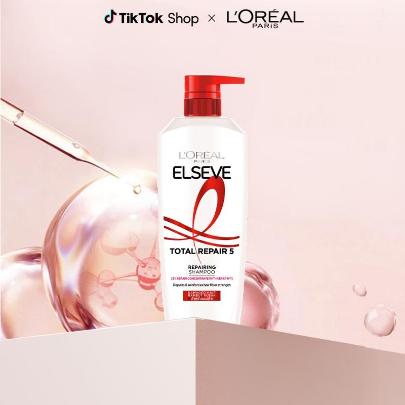 Dầu gội giúp phục hồi tóc hư tổn L'Oreal Paris Elseve Total Repair 5 Filler Repairing Shampoo 280ml/620ml