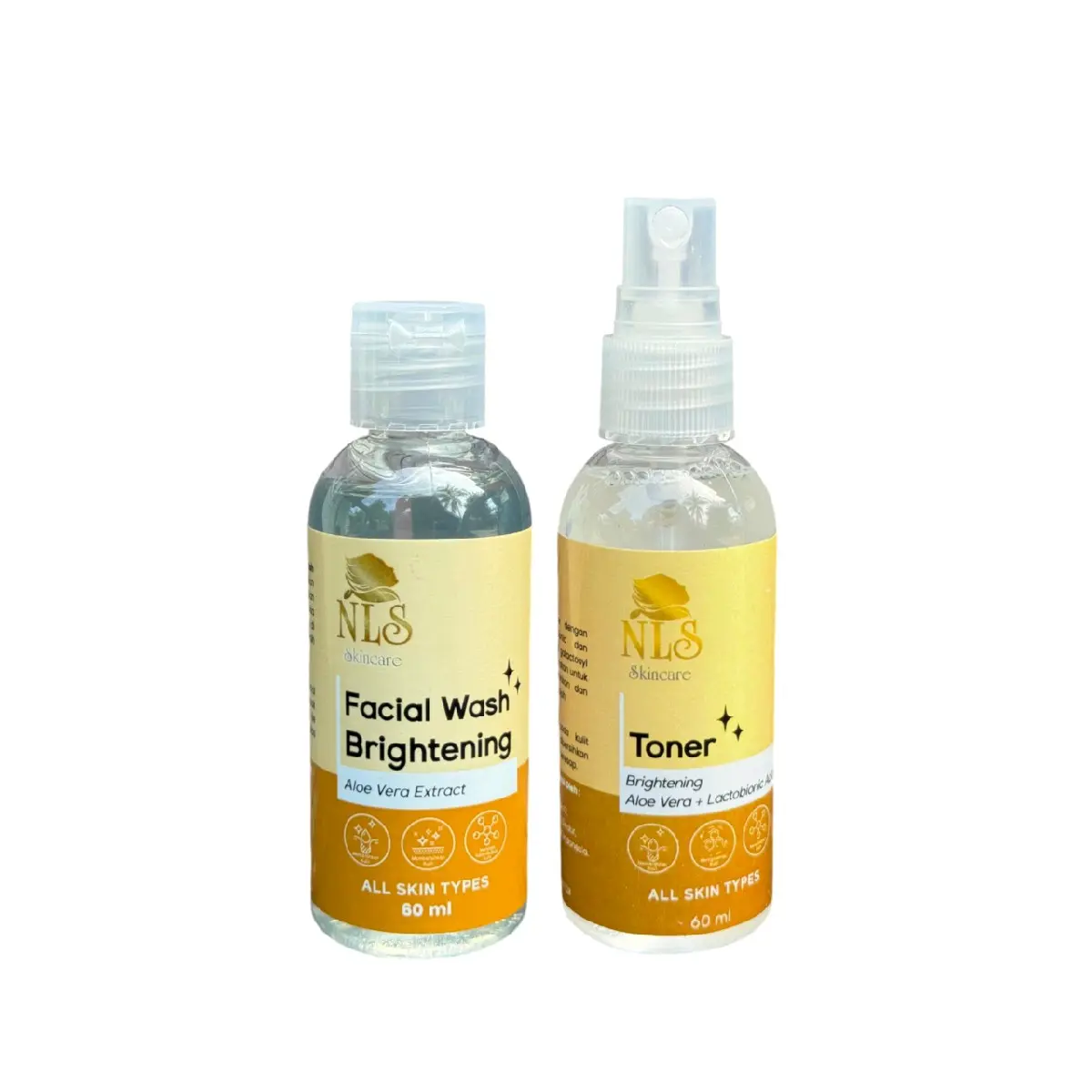NLS Skincare Facial Wash & Toner All Skin Types 60ml BPOM Perawatan Wajah