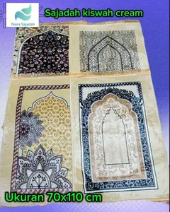 KISWAH CREAM JUMBO FOAM, SAJADAH DASAR CREAM UK JUMBO 70X110CM,TEBAL EMPUK LEMBUT