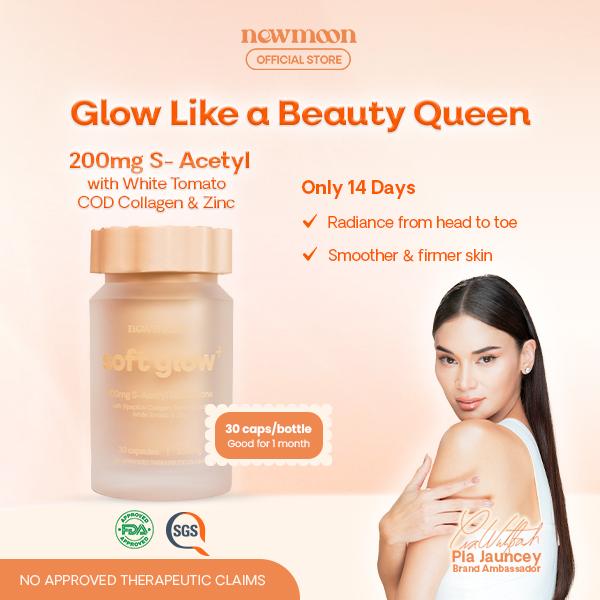 NEW MOON Brightening S-Acetyl Glutathione Supplement 60 Capsules with Collagen & Vitamin C | Soft Glow+ - TikTok Shop Philippines NEW MOON Brightening S-Acetyl Glutathione Supplement 60 Capsules with Collagen & Vitamin C | Soft Glow+ - TikTok Shop Philippines
