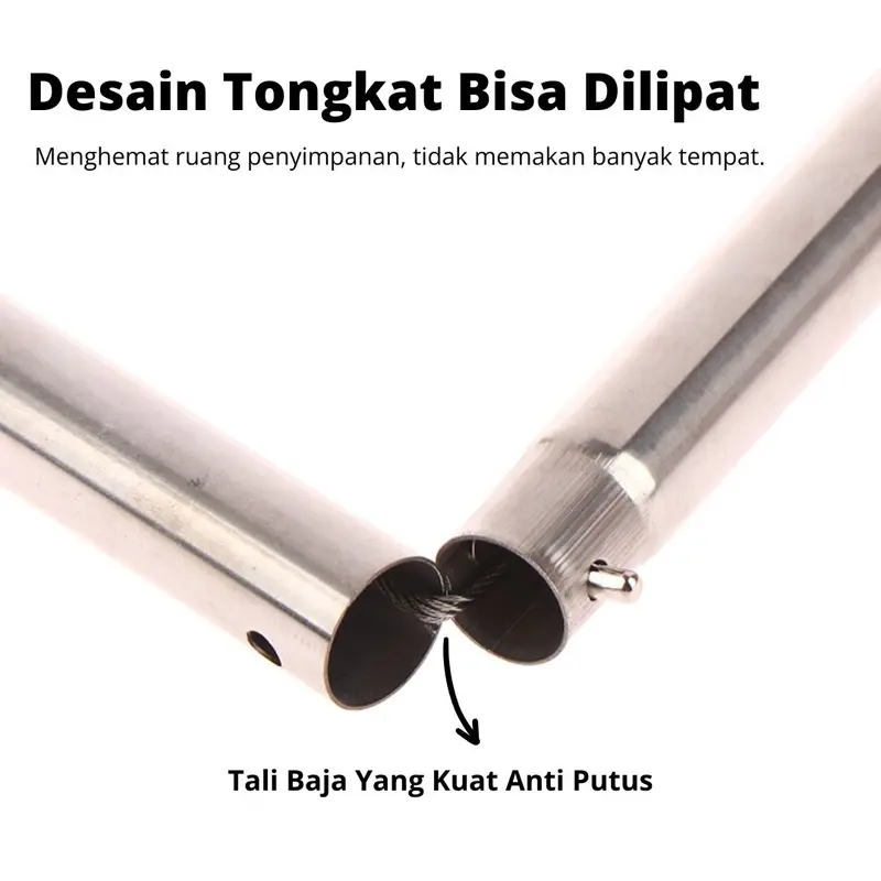 Tongkat Alat Penjepit Serbaguna Untuk Sampah Penangkap Pengait Hook Ular Belut Kepiting Yuyu Snake Tongs Lipat 200cm 120cm Stainless Anti Karat 4