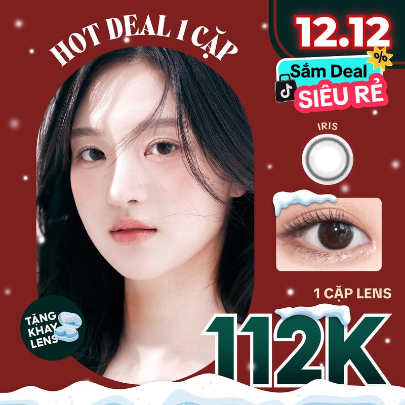 DEAL 112K IRIS - Kính áp tròng cận EYEIYAGI tone nâu pha xám nhẹ nhàng Hàn Quốc 3 tháng |Độ cận 0-8 DIA 14.5mm|