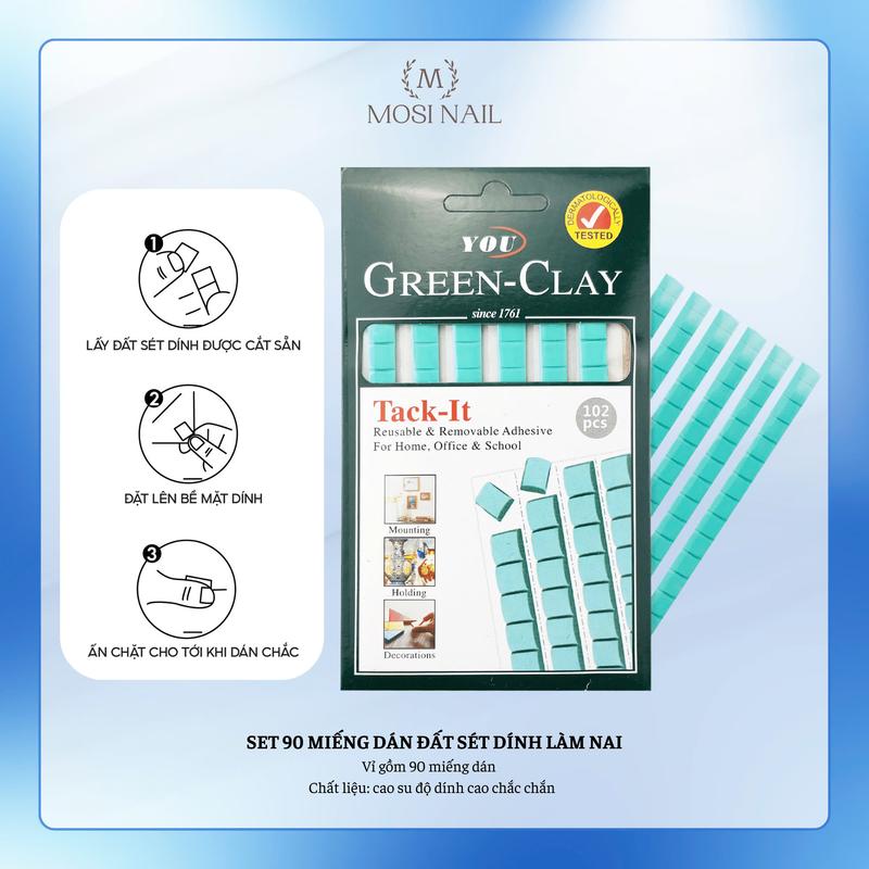 Set 90 miếng Đất sét dính chân móng giả, làm nail box - Đất sét đa năng gắn móng tay giả - Độ dính cao siêu chắc chắn