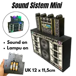 Soundsystem horeg mini mainan soundsistem ada lampu dan musik horeg pakai baterai DT18