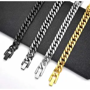 ￼COD GELANG TITANIUM RANTAI BAJA SILVER MODEL RANTAI RAPAT TERLARIS RANTAI KOTAK/GELANG PRIA