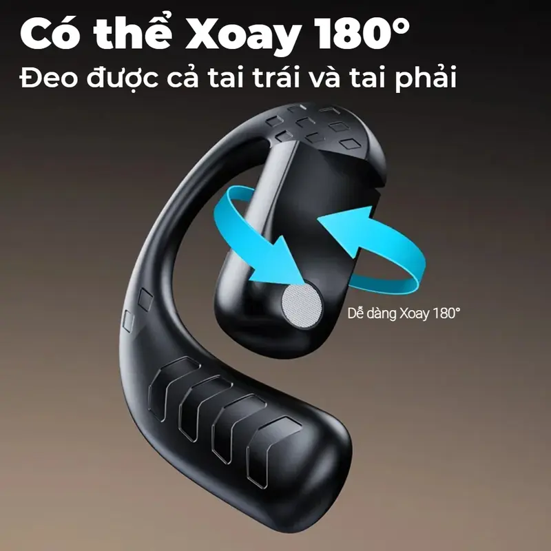 OWS T30 Tai Nghe Một Tai Dành Cho Tai Trái và Phải [Món quà miễn phí] Bao tay chơi game, Âm thanh nổi không dây true bass tai nghe bluetooth, Pin dung lượng lớn với thời gian phát lại 26H, Cho thể thao và chơi game 3