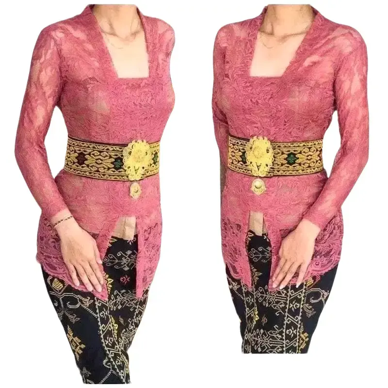 (TERLARIS) kebaya borkat sofia, atasan kebaya kutu baru lengan  Panjang Setelan Wisuda Kondangan Pesta kebaya berisi kancing 0