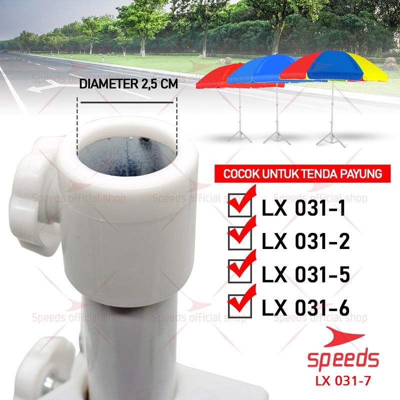 SPEEDS Tripod Stand Kaki Penyangga Tenda Payung Dudukan Camping Outdoor Tenda Tinggi 45cm Bisa Portabel 031-7 3