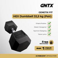 Gambar GENETIX FIT HEX Dumbbell 32.5KG (Pair) dengan Bahan Berkualitas Tinggi dari Karet Angkat Beban Dumbell Fitness, Hexagonal Dumbbell Set, Barbell Set, Dumbbel Gym, Alat Olahraga, Alat Fitness dari ELITE MMA SHOP Kota Administrasi Jakarta Barat 1 Tokopedia