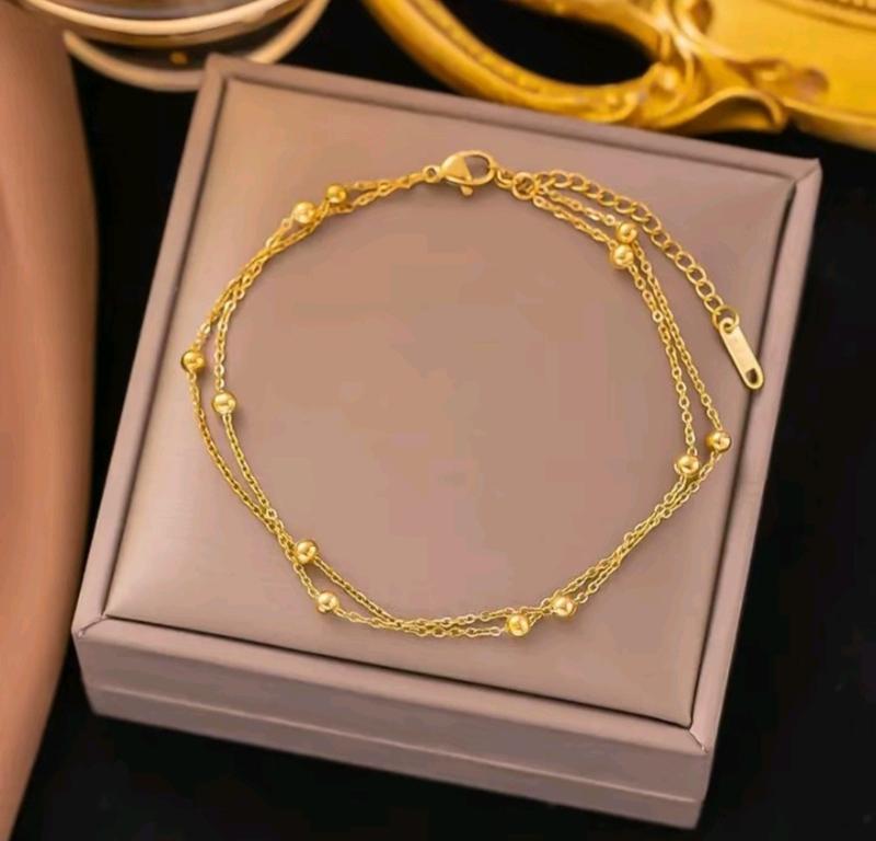 Product Introduction of Gelang Tangan Titanium Wanita Rantai Nori Model Biji Lada Aksesoris Elegan Premium Anti Karat dan Luntur Bracelets Emas 11