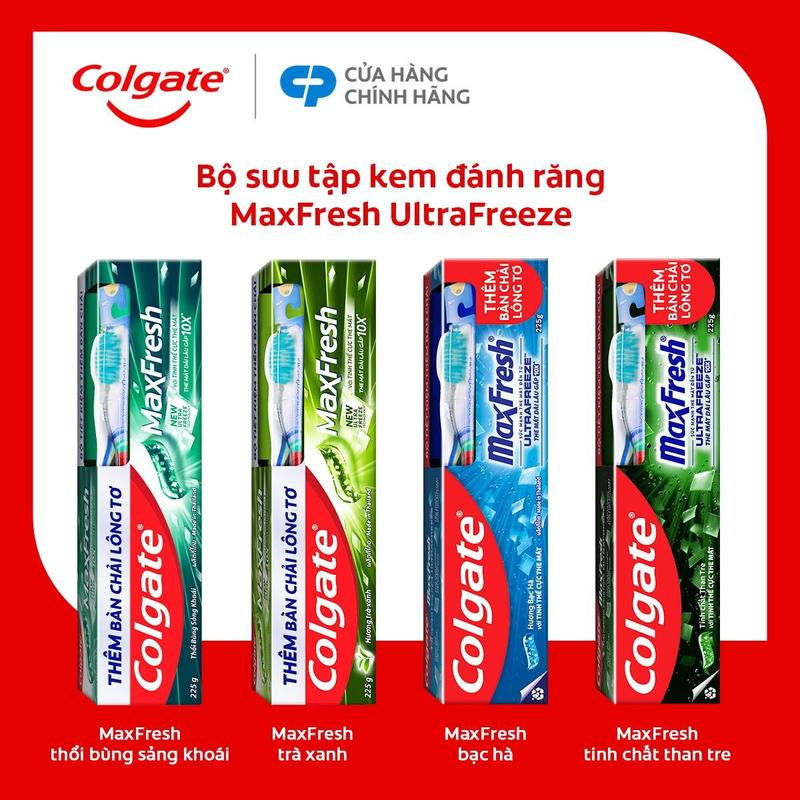 Bộ sưu tập đủ 4 vị kem đánh răng Colgate Maxfresh 225g/ tuýp