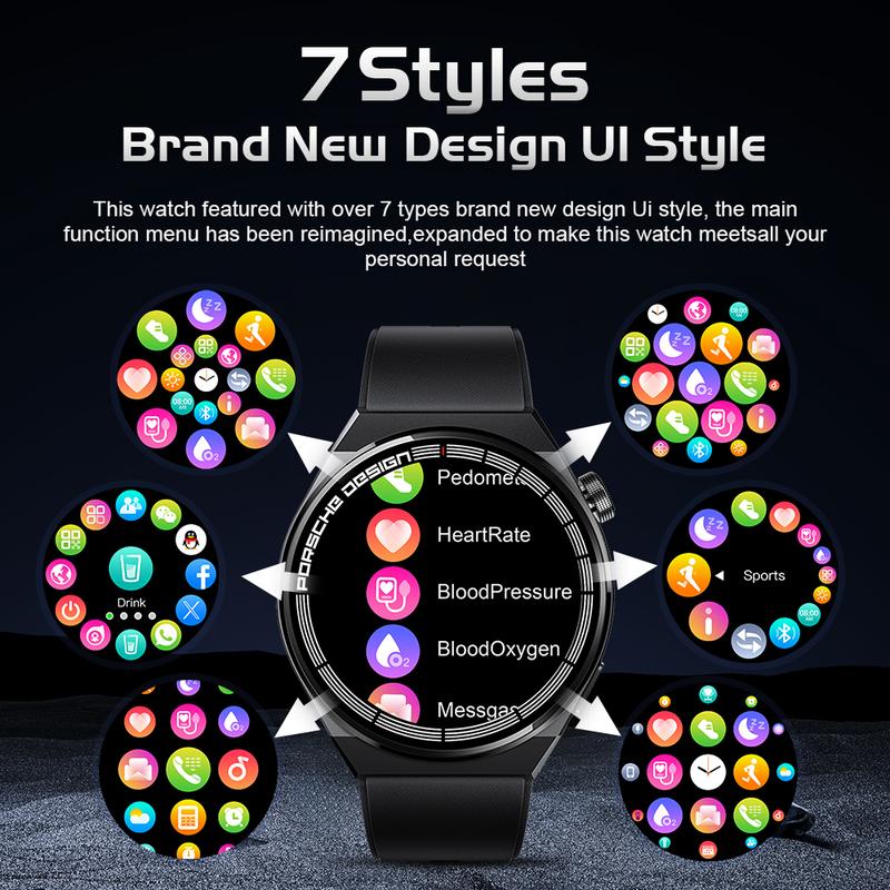 Simbojoy SmartWatch GT8 Anti Air Original Layar Terang 1.28''Pemantauan Tidur Alat pengukur langkah Jam Pintar  ZN025 5