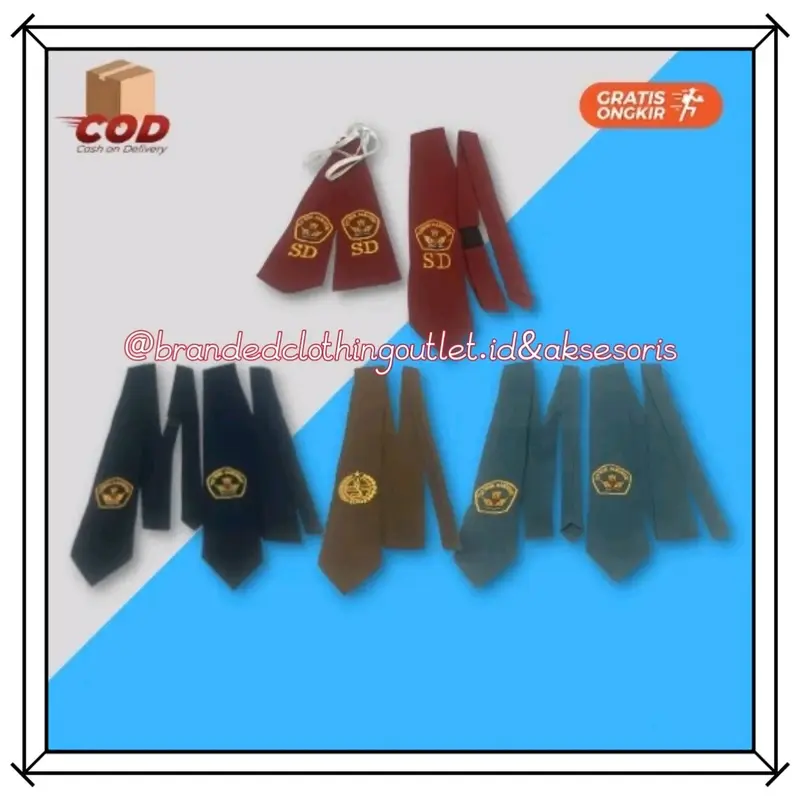 DASI SEKOLAH BORDIR SD SMP SMA / SERAGAM SEKOLAH / DASI POLOS HITAM BIRU ABU COKLAT / DASI BORDIR PEREMPUAN LAKI LAKI / DASI SEKOLAH CEWEK COWOK / DASI SEKOLAH SD SMP SMA PRAMUKA | TSD78302817 6