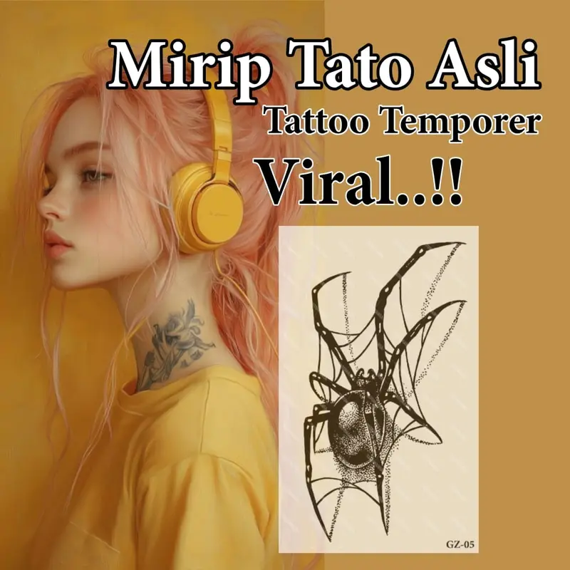 Stiker Tato Temporer Semi Permanent Motif seri gz 1-25 Tato Galeri 0