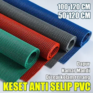 Keset Kamar Mandi PVC/Keset Kaki Anti Slip/100*120cm/Keset Kamar Mandi/Keset Karpet PVC/Keset Lantai Kamar Mandi Anti Slip/Keset Kaki/Karpet Dapur/Keset Kamar Mandi Anti Slip Ukuran