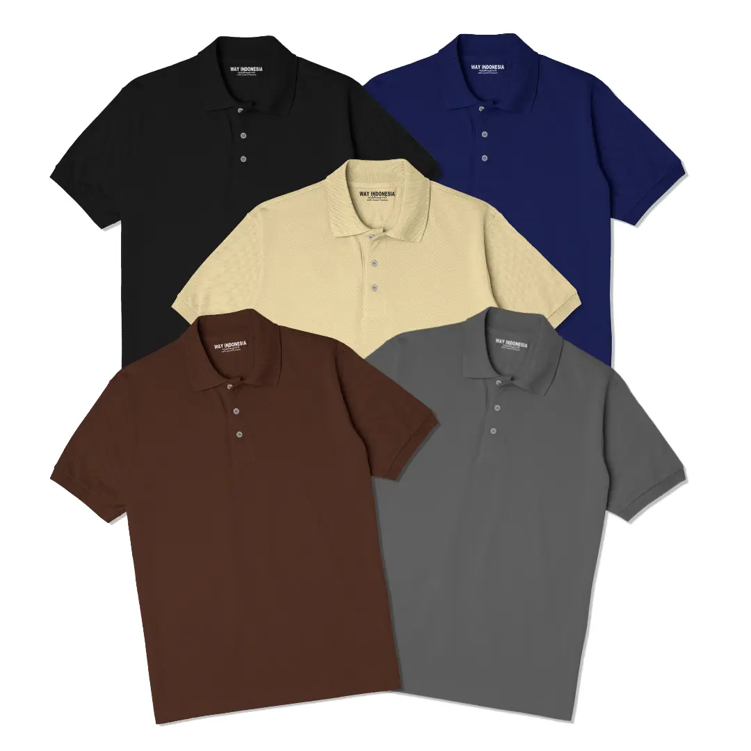 Way Kaos Polo Shirt Polos Lengan Pendek - Ukuran M L XL XXL - Polo Polos Series Baju Katun Uniseks