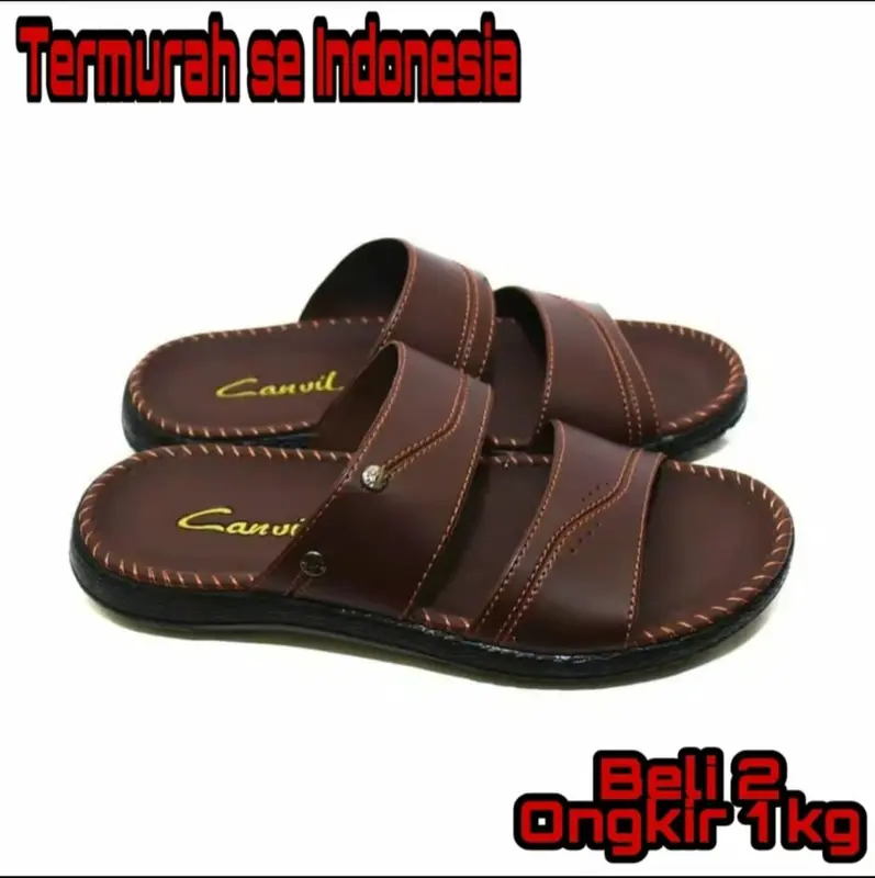 Sandal Pria Kulit Berkualitas Model Terlaris - Shoes Sendal 1