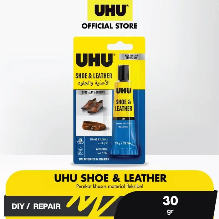 UHU Shoe & Leather Lem Khusus untuk Sepatu & Bahan Kulit 30 gr