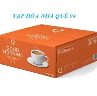  1 thùng cà phê trần quang Goodmorning có 21 bịch,mỗi bịch có 24 ống nhỏ 20gram coffee 