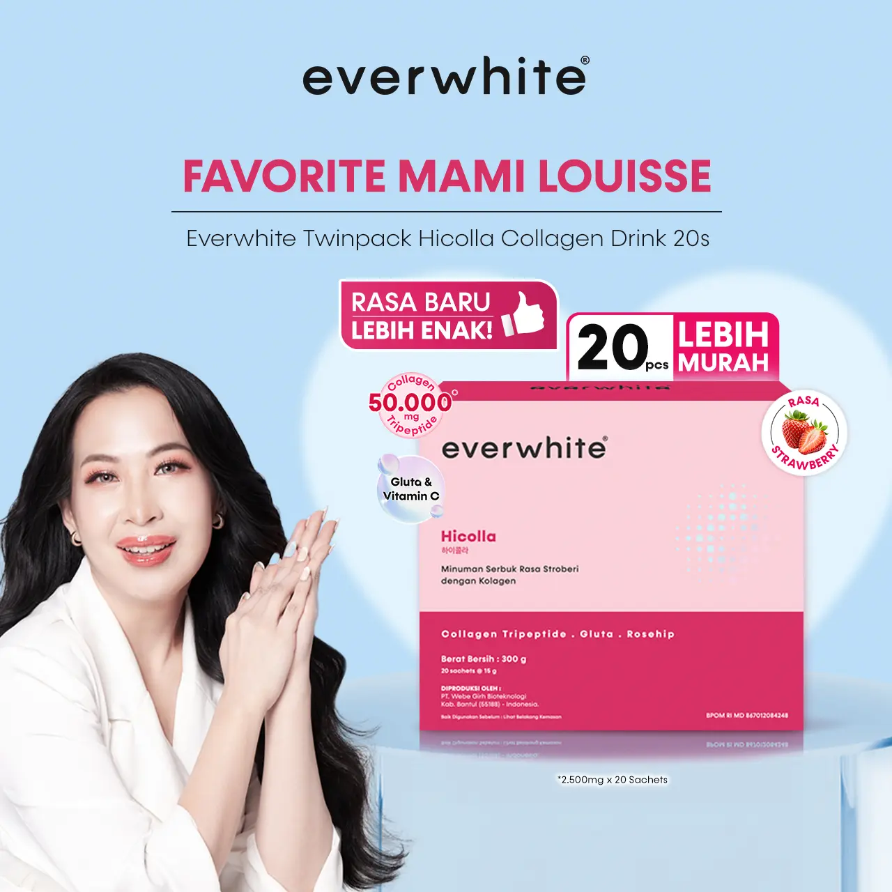 Everwhite Hicolla Minuman Pencerah Kulit 20s Favorite Mami Louisse