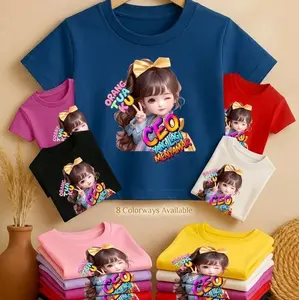Baju Anak Anak Cowok Cewek Ideal 0-12 Tahun Unisex anak laki-laki perempuan motif gambar cewek imut  ceo Fashion