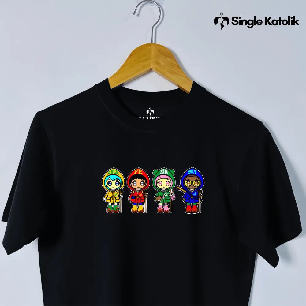 LUCE & FRIENDS (Versi 1) - TAHUN YUBILEUM 2025 - Kaos Katolik - Katun Premium 100% - Single Katolik Official Store