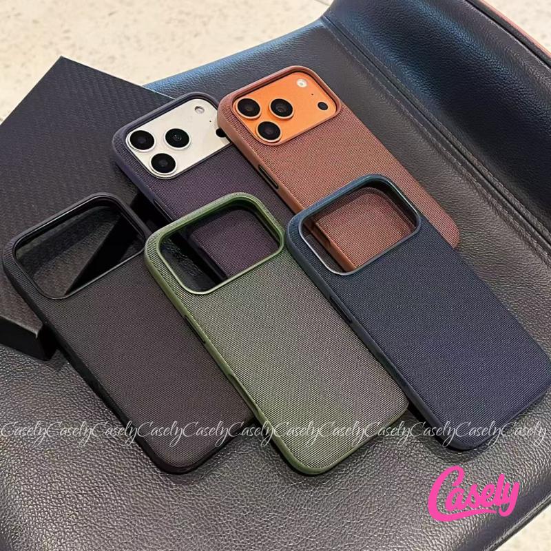 Ốp Lưng Cho IPhone 13 17 16 11 12 15 18 14 Pro Max 18 17 16 11 15 12 14 Viền Mềm Tương Phản, Mặt Sau Vải Dệt Tinh Tế, Khung Cửa Sổ Lớn, Chống Sốc Toàn Thân