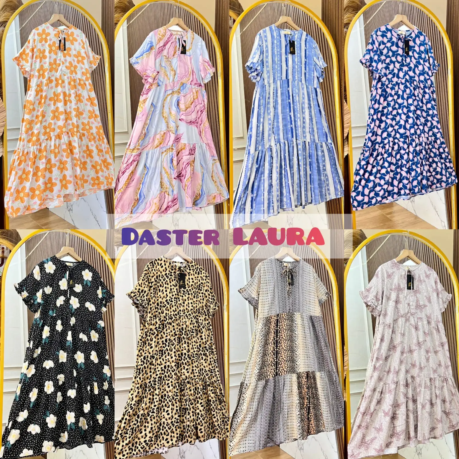 Daster LAURA by Sima bahan rayon Busui ada saku
