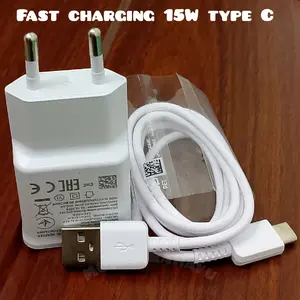 Charger Casan Smsung Original 100% Bawaan Hp Type C A03s, A04s, A11, A12, A15, A20, A21, A22, A30, A31, A32, A50, A51, A52, Kabel Data Adaptor Handphone Support Fast Charging