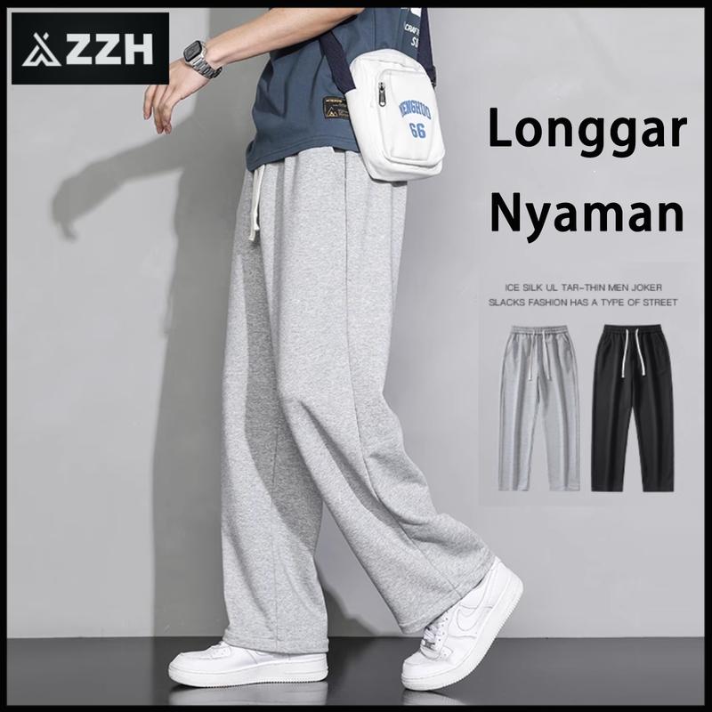 Product Introduction of Celana loose pants celana panjang pria korean style kasual celana gombrong pria kulot baggy pants celana longgar pria oversize pria celana kasual  celana hitam pria abu 23