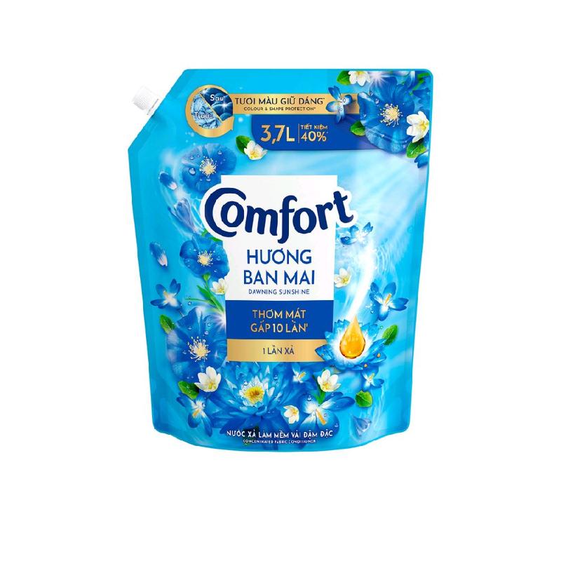 Nước Xả Vải Comfort - Hương Ban Mai - Thơm Mát Gấp 10 Lần - Túi 3.7L