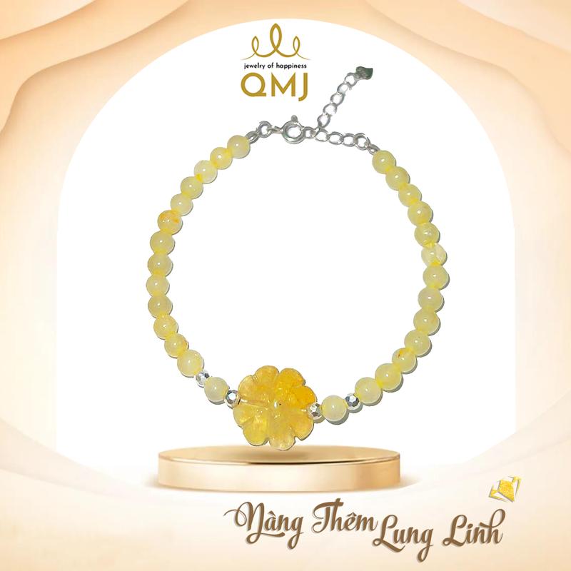 QMJ STORE - Q160 VÒNG TAY ĐÁ THẠCH ANH TÓC VÀNG