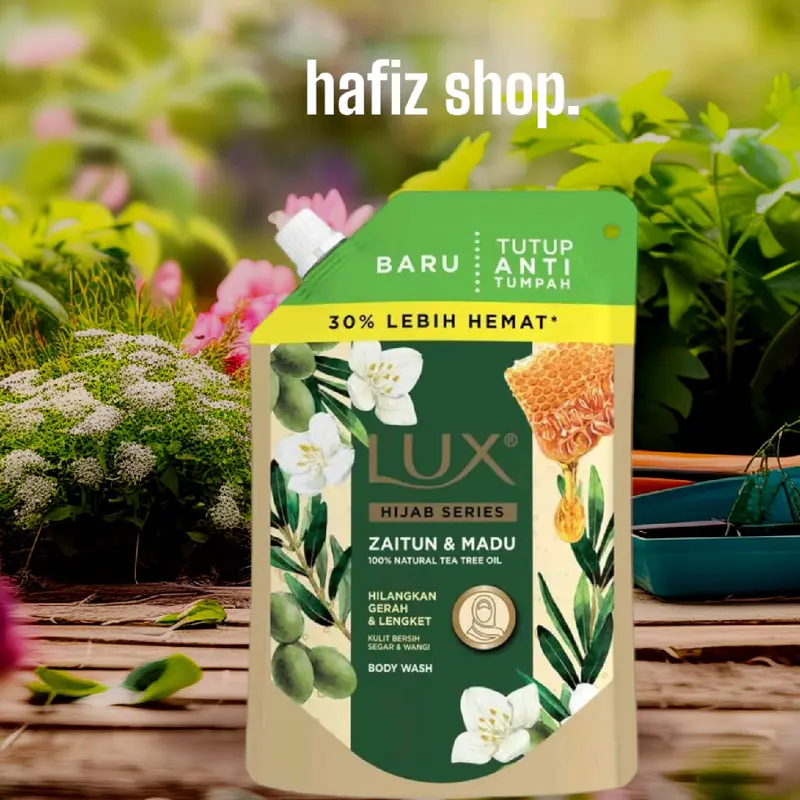 Lux body wash hijab zaitun & madu refill 400ml Cair 0