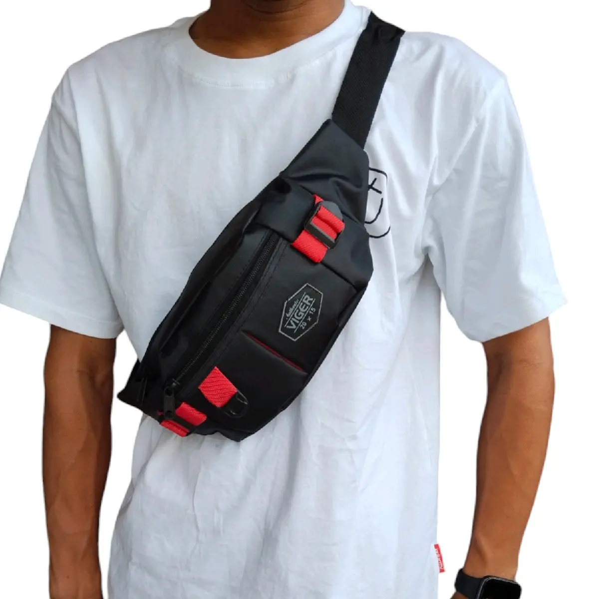 Tas selempang keren waistbag nilon terbaru tas pinggang pria serbaguna tas sepeda Cowok