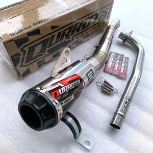 Original qurrota racing knalpot bebek gtx rbt vega jupiter karisma supra revo blade  Asli Bulat Motor Motorcycle