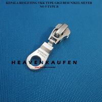Gambar Kepala Resleting YKK Type Gigi Besi No 5 Nikel Silver OVal Kode B Harga Per Biji - nikel silver dari Heaven Kaufen Kota Malang 1 Tokopedia
