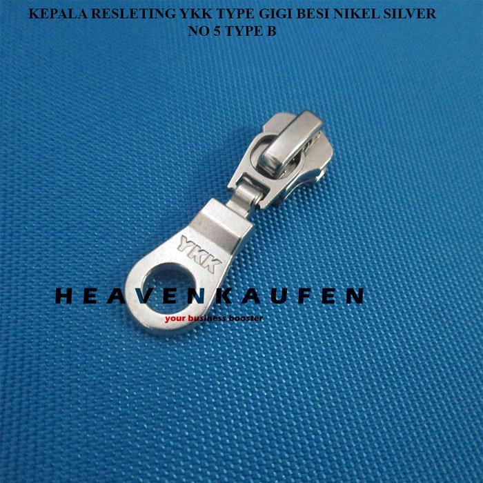 Gambar Kepala Resleting YKK Type Gigi Besi No 5 Nikel Silver OVal Kode B Harga Per Biji - nikel silver dari Heaven Kaufen Kota Malang Tokopedia